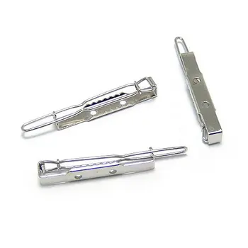 

(E016)50 pieces 45x5mm,height 5mm Imitation Rhodium Color Iron Clips Hair Clips Diy Jewelry Findings Accessories Wholesale