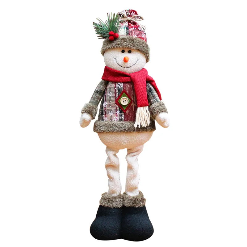 

New Year Christmas Big Dolls Santa Snowman Elk Deer Home Window Decor YU-Home