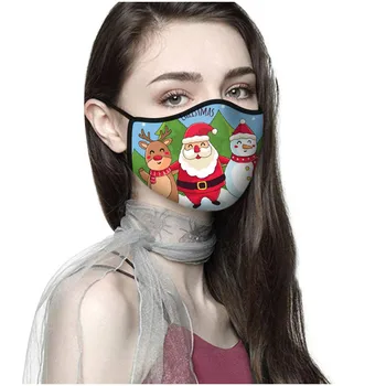 

Mascarilla Adult Washable Reusable Mouth Mask Cotton Christmas Face Mask Fashion Print Face Masks Washable Mouth Caps Washable