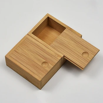 

Case Bamboo Decorative Organizer Home Practical Office Bedroom Dustproof Storage Box Living Room Natural Desktop Pulling Lid