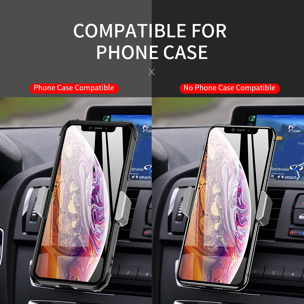 Автомобильный держатель для iPhone X XS 8 samsung YKZ Air Vent Mount Автомобильный держатель Подставка на 360 градусов поддержка телефона Подставка в автомобиль для мобильного телефона