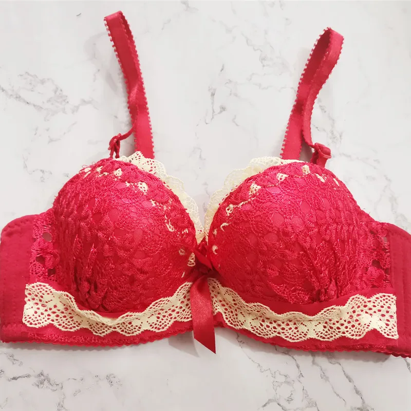 Lace Bra for Ladies Women Sexy Multi Colors Underwear V-neck Brassiere  Underwire Bralette High QualityTop Bow 3/4 Cup Size 70-85 - AliExpress