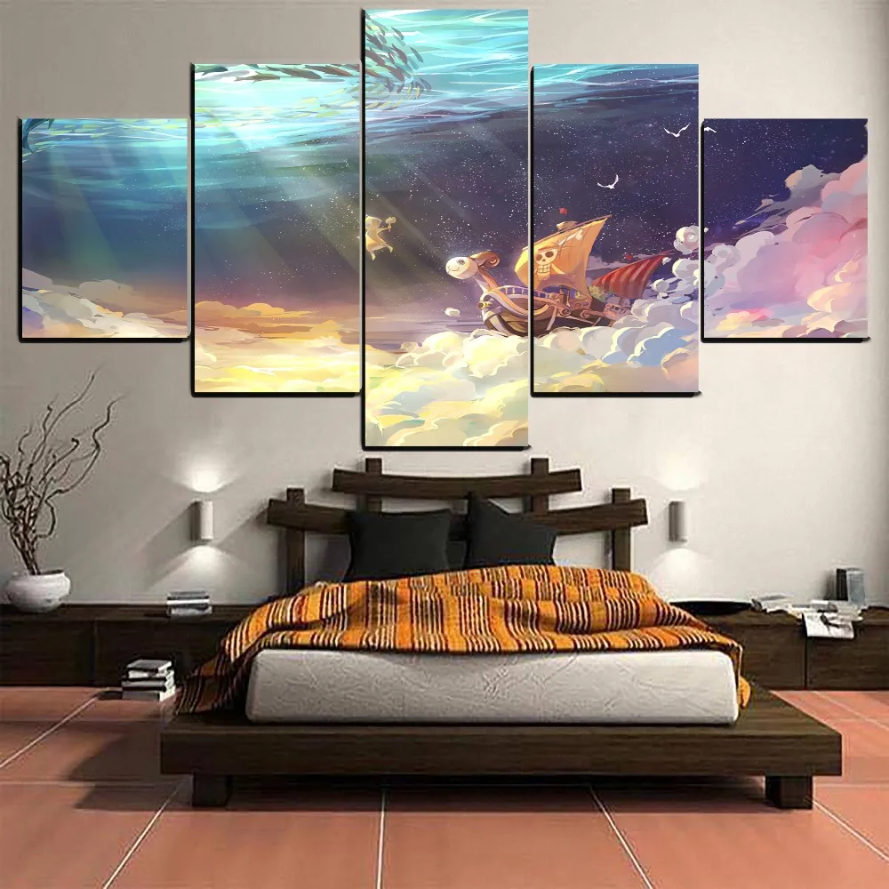 

5Pcs Japan Anime Cuadros Posters Canvas Print Paintings Decoration Modern Wall Art Home Decor Accessories Living Room Pictures