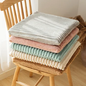 

Tatami Seat Thicken Corduroy Chair Cushion Solid Color Seat Cushion Square Floor Cushion for Home Office Chair Pillow