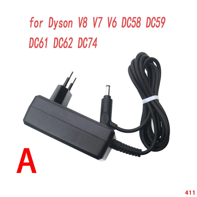 1 Piece EU plug Power Charger Adapter for Dyson DC30  DC31  DC34  DC35  DC44 DC45 DC56 DC57  Vacuum Cleaner Parts V8 V7 V6 DC58 DC59