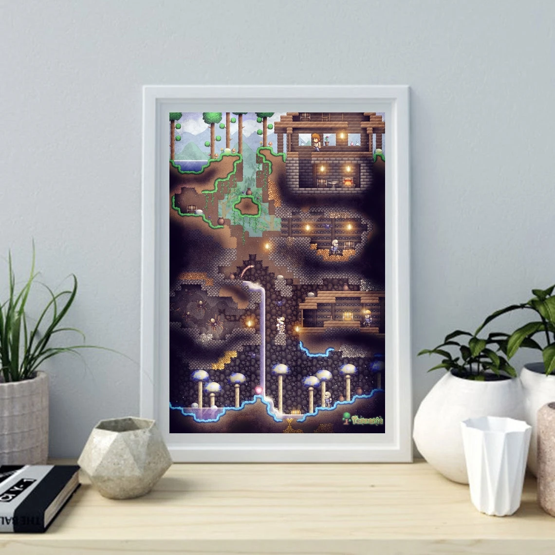 Terraria bosses rush hardmode edição terraria sinal de metal personalizado  barra caverna parede mural placas estanho sinal cartaz - AliExpress