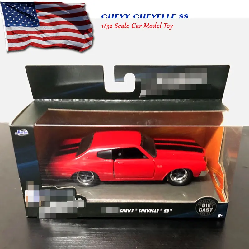 CHEVY CHEVELLE SS JADA 1/32 масштабные автомобильные игрушки Nissan Skyline GTR R34 литая металлическая модель автомобиля игрушка для подарка/детей/коллекции - Цвет: CHEVY CHEVELLE SS