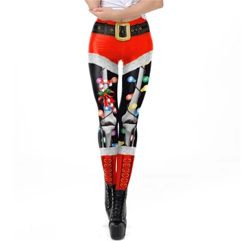 

Cute Digital Print Skeleton Christmas Leggings for Women Kawaii Ladies Christmas Party Xmas Skeleton Leggings Plus Size