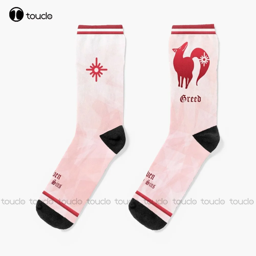 

Fox'S Sin Of Greed Socks Girls Soccer Socks Personalized Custom Unisex Adult Teen Youth Socks 360° Digital Print Christmas Gift