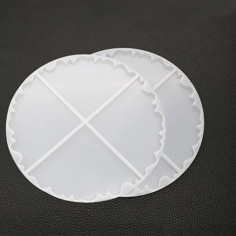 

Free shipping Irregular Wave Round Coaster Silicone Resin Mold Epoxy Resin Jewelry Making
