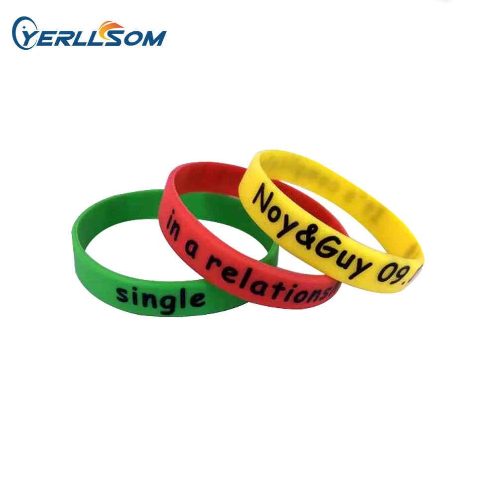 Yerllsom 200pcs/lot Free Shipping Custom 1color Printed Custom Rubber