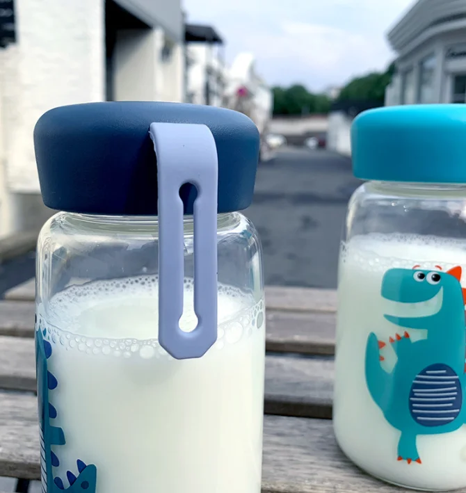 Креативная Питьевая чашка с Портативный kawaii бутылка воды милые дети(без содержания биосфенола) стеклянная чашка с соломой