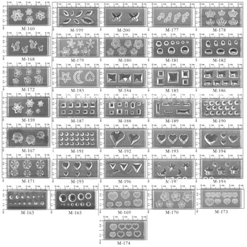 

36Pcs Mini Nail Art Silicone Mold Leaves Flower Animals Template Resin Molds Kit