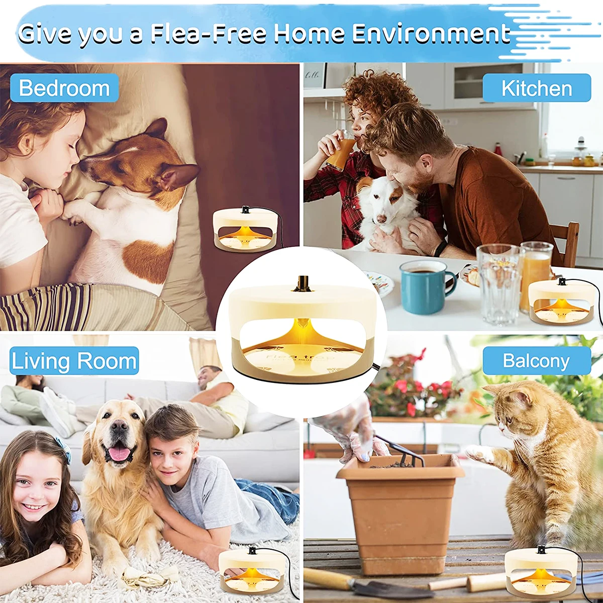 5/10 PCS Disposable Flea Trap Refill Stickers Non-Toxic Glue Disc for Bugs Flies Fleas Mosquitoes Sticky Dome Replacement Pads