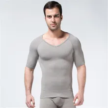 Черные, белые, серые, утягивающие футболки для тела, мужские, v-образный вырез, Корректирующее белье, талия, утягивающая футболка, контроль живота, мужские Шейперы