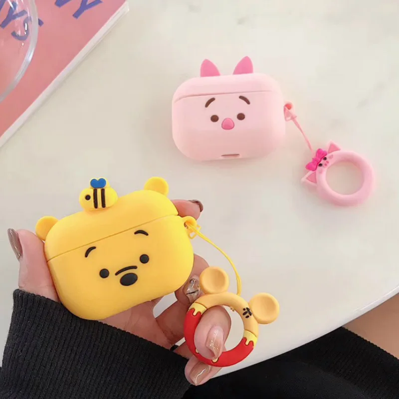 3D чехол для наушников для Airpods Pro чехол силиконовый чехол с милым котом медведем для Apple Air pods 3 Pro Чехол Earpods/ремешок для наушников