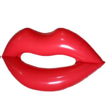 

Inflatable Red Lips Floating Row Mouth Swim Ring Adult Children Riding Floating Bed
