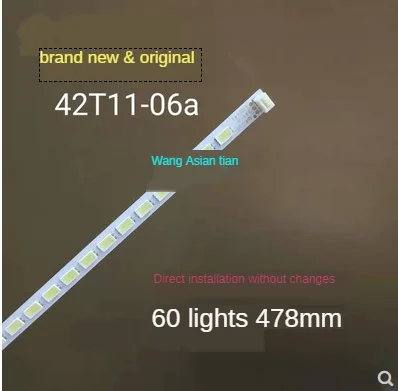 

18PCS light emitting diode 60leds TCL 42" TV 42PFL5300 42P21FBD 74.42T13! 001-0-CS1 T420HW08 42T11-06a E88441 LE42X100C