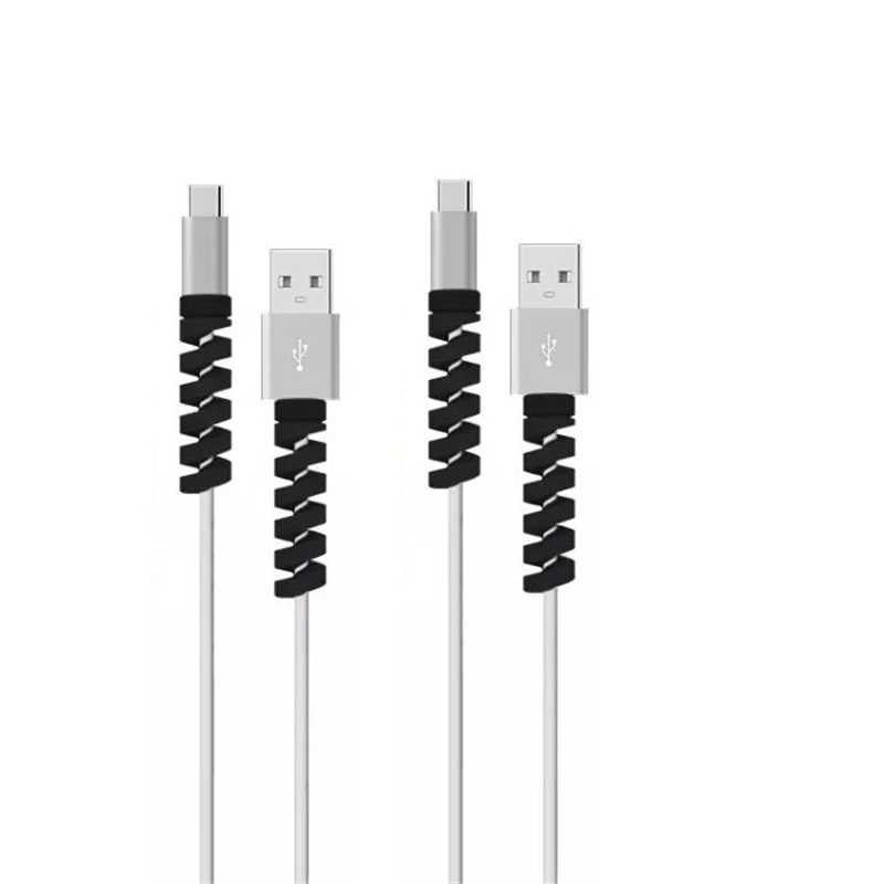 6 шт./партия спиральный силиконовый USB протектор для кабеля передачи данных провод крышка 8Pin данных зарядное устройство линия защитный рукав животных кабель протектор ochraniacz na kabel cable bites usb cable protec