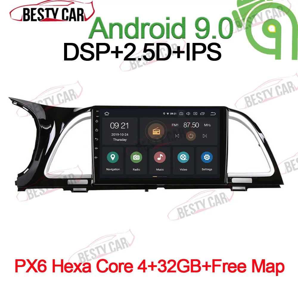 PX6-4-32GB-CarPlay " ips Android 9,0 Автомобильный мультимедийный плеер Радио стерео для KIA Cachet K4 15 16 17 gps навигация головное устройство DSP Bluetooth - Цвет: PX6-4-32GB-CarPlay