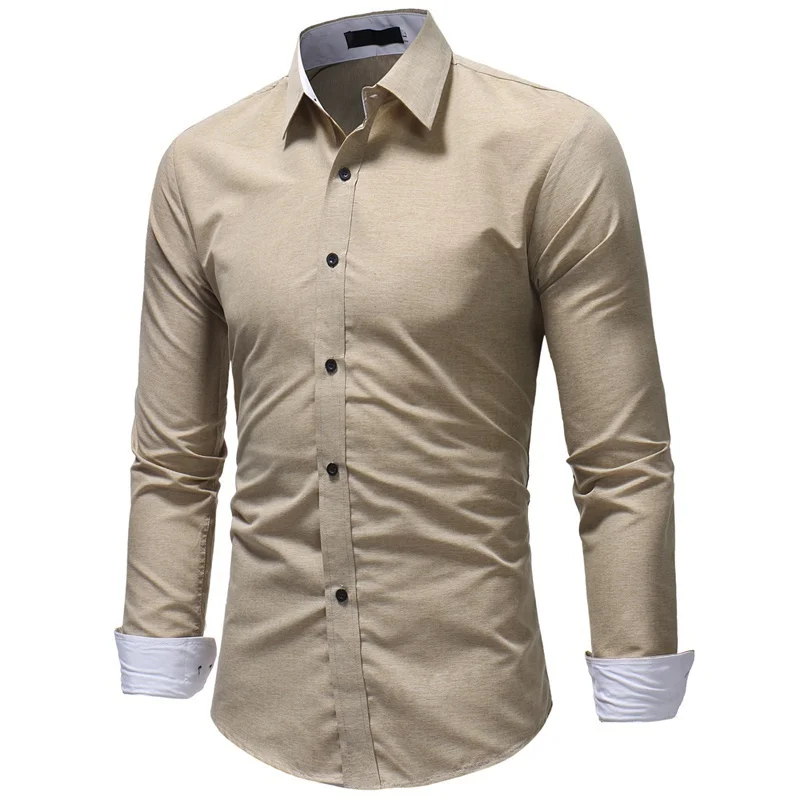 short sleeve button down shirts Men Shirts Slim Fit Tops Casual Long Sleeve Pocket Business Shirts Mens Wedding Party Shirt Male Clothing 2021 short sleeve button up shirt Shirts