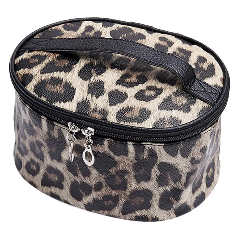 

Large Capacity Fashion Leopard Makeup Bag Creative Portable Multi-Purpose Cosmetic Bag Toiletry Pouch Travel Essential