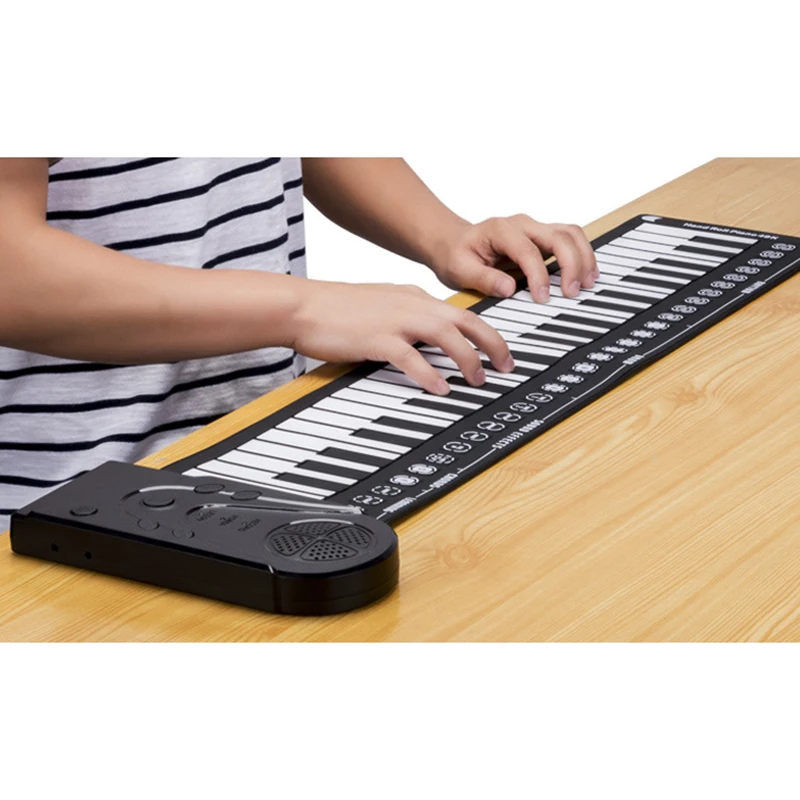 Portable 49 Keys Professional Smart Folding Piano Silicone Hand Rolled