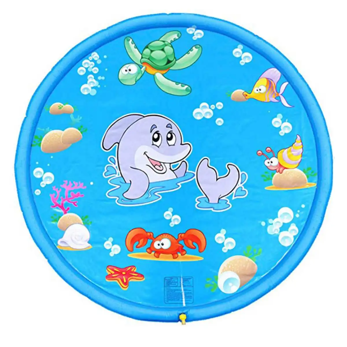 Inflatable Swimming Pool Inflatable Water Sprinkler Pad Water Sprinkler Pad Inflatable Water Mat Children Bathing Toys Inflatable Kids Round Water Splash Play Pool PVC Swimming Pools 100cm Playing Sprinkler Mat Yard Outdoor Fun