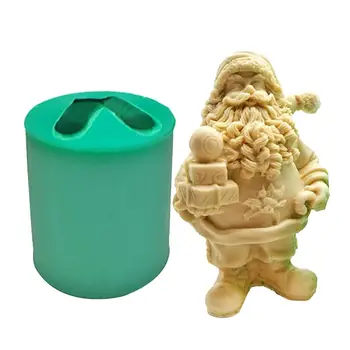 

3D Santa Claus Silicone Mold Diy Soap Candle Epoxy Resin Mould Making Chocolate Cake Kitchen Tool Handmade Christmas Craft Gift