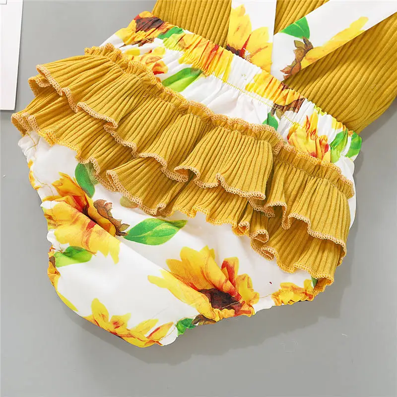 yellow color baby girl clothes set (10)