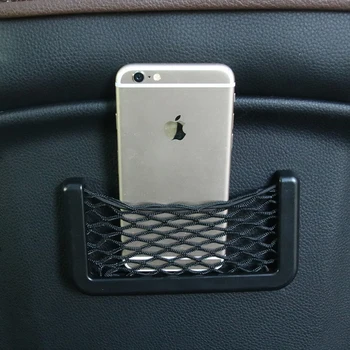 

1pcs Car Organizer Storage Bag Auto Paste Net Pocket Phone Holder for Suzuki jimny SWIFT VITARA SX4 car styling Accessories