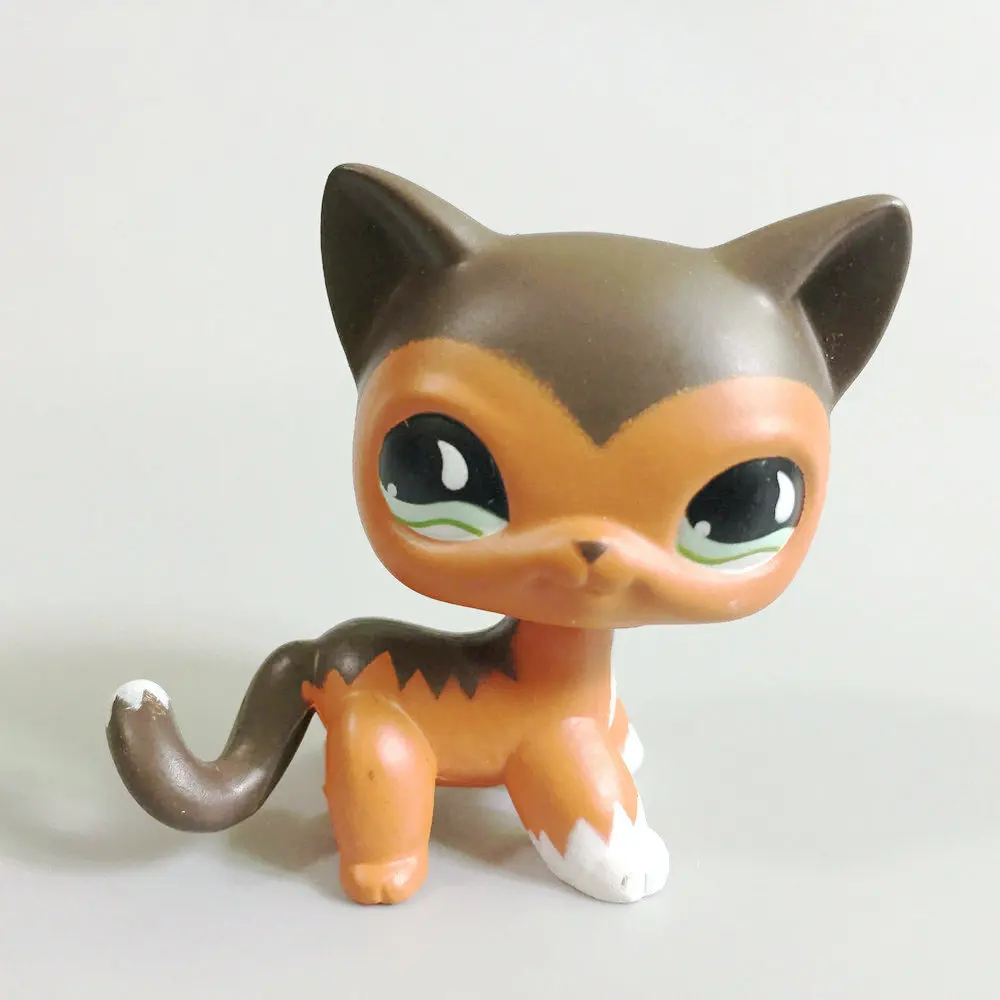 

Littlest Pet Animal OOAK Short Hair Cat Hand Painted Figure For Child Toy Gift N1909