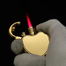 

Metal Compact Heart Jet Lighter Butane Turbo Torch Lighter Red Flame 1300 C Windproof Inflatable Gas Lighter Gadgets for Man