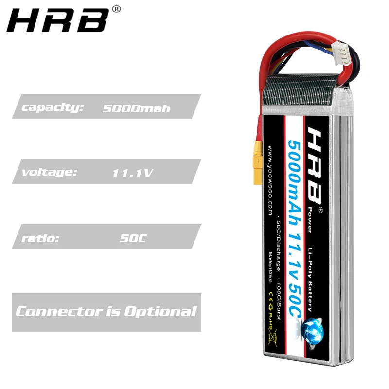 Аккумулятор HRB Lipo 3S 11 1 В 5000 мА/ч 50C XT60 T Deans EC5 XT90 детали с разъемом для