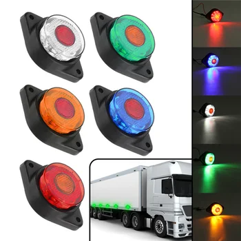 

5Pcs Car 8 LEDs 24V Round Side Marker Indicator Light Lamp Side Marked Lamp For Truck 5000LM