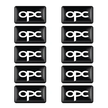 

10pcs OPC small Decorative Badge Hub caps Steering wheel for for OPEL OPC Insignia Astra Antara Shield Meriva Car Emblem Sticker