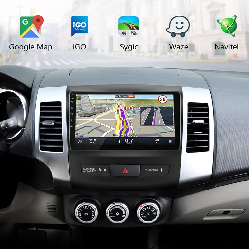 Cheap Vtotpek 9 inch Android Car Stereo 2 din Radio for Mitsubishi Outlander 2 2005-2012 subwoofer 4G Net WIFI Touch Screen RDS DSP 4