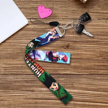 

Anime Hunter X Hunter Keychain Lanyards Id Badge Holder ID Card Pass Gym Mobile Phone USB Badge Holder Key Strap