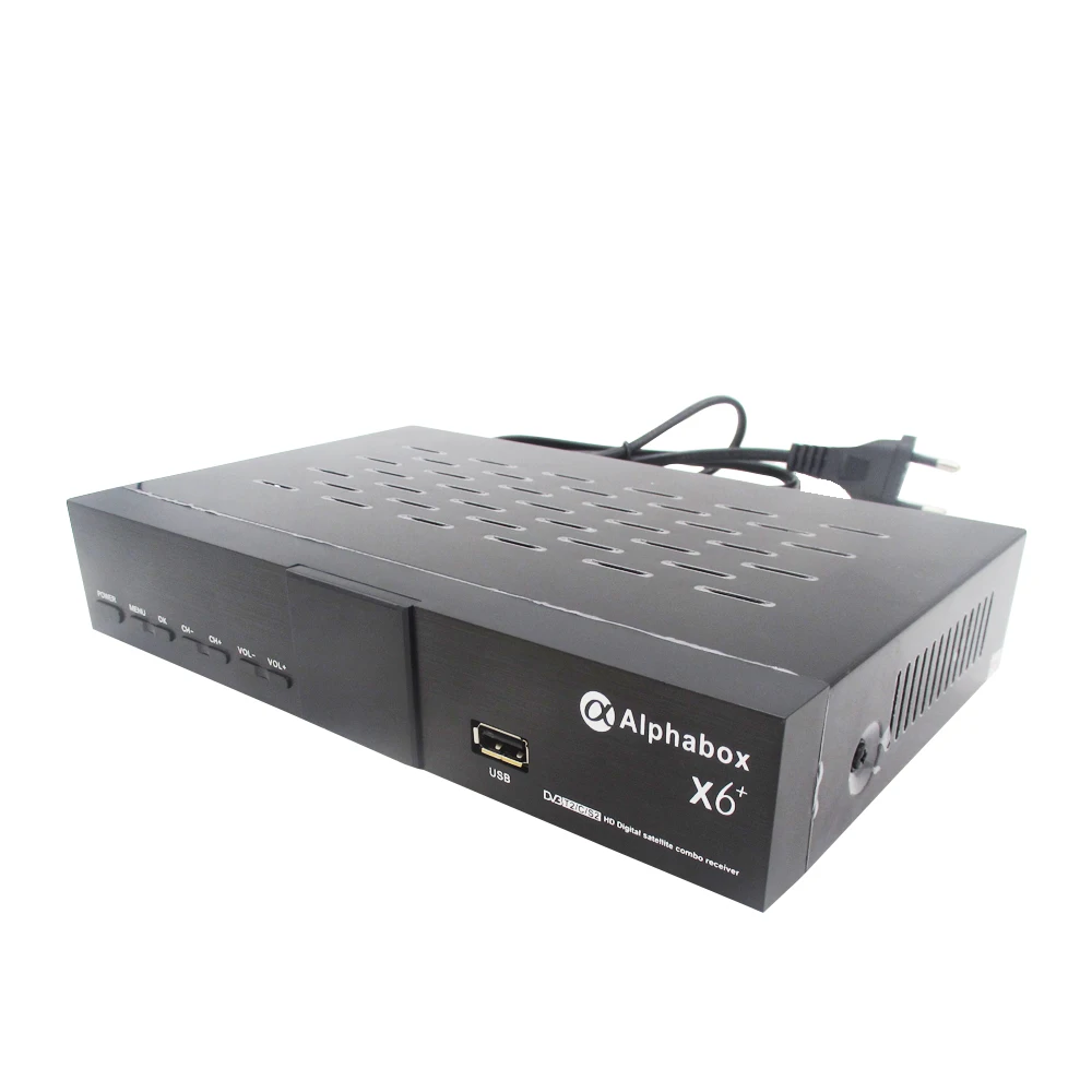 Комбинированный DVB-S2/T2/C спутниковый ТВ приемник Alphabox X6+ Поддержка Cccam Newcamd Mgcamd Powervu Ключ ТВ Тернер USB Wifi alphabox x6