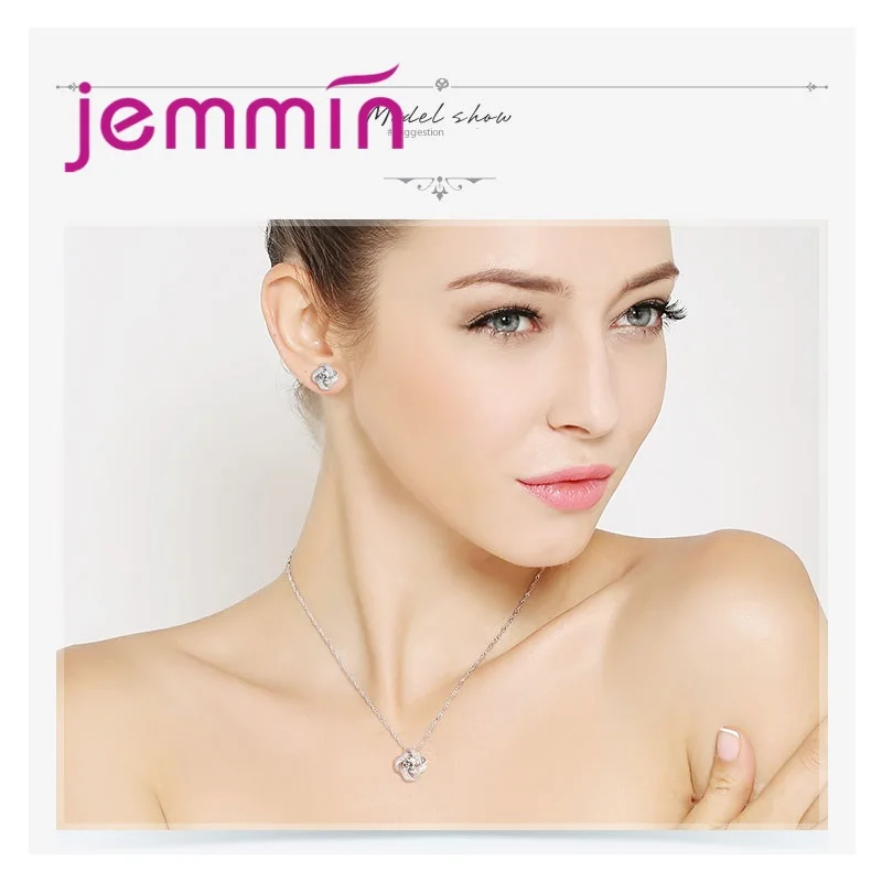 

Fast Shipping 925 Sterling Silver Crystal Eternal Star Jewelry Set Woman/Bridal Romantic Wedding/Anniversary Party Jewelry