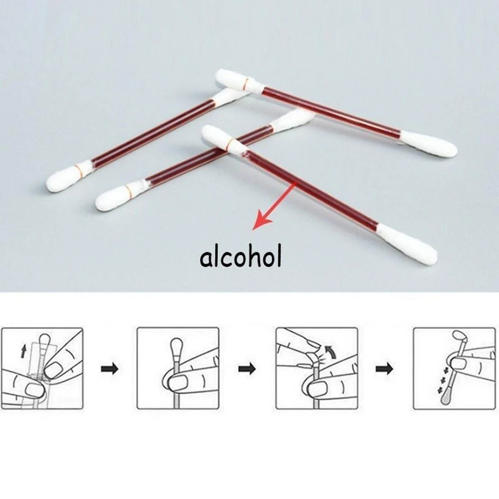 5 Pcs Disposable Medical Iodine Cotton Stick Iodine Disinfected Cotton Swab Climbing Wound treatment Aid Kit 5