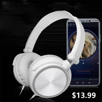 

$13.99 Reduce Noise Earphone Soft Cover Pad DJ Bass Headphone Headset With Mic 3.5mm Wired Over Ear Stereo Earphone Foldable zz5