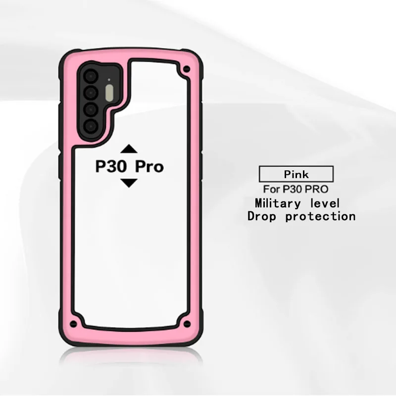 Weloan для huawei P30 PRO LITE MATE20 Y6 7 8 9 NOVA3 P Smart Z подушка безопасности, защита от падения, Прозрачный Акриловый чехол из ТПУ - Цвет: pink