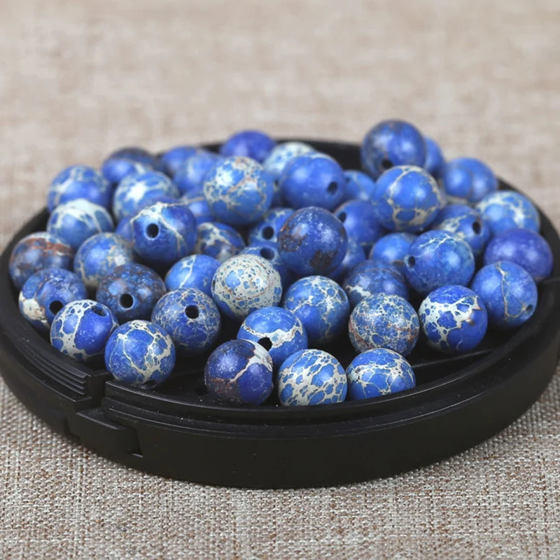 50 шт Искусственные бусины с отверстием для браслета ювелирные изделия DIY ремесло бусины 9 цветов - Цвет: Blue