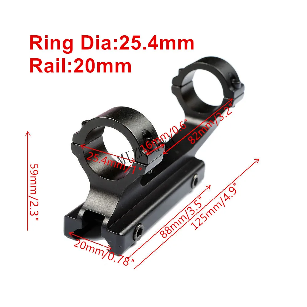 1pc Tactical 25.4mm/20mm Scope Ring Mount Fit Weaver Picatinny Rail For Rifle 