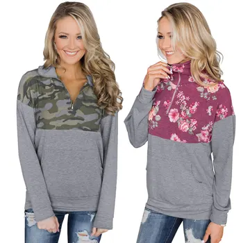 

Autumn Winter Fall Costume Flower Printed Pullovers Sweat Shirts Hoodies Women Hoodies Sweatshirts Ladies