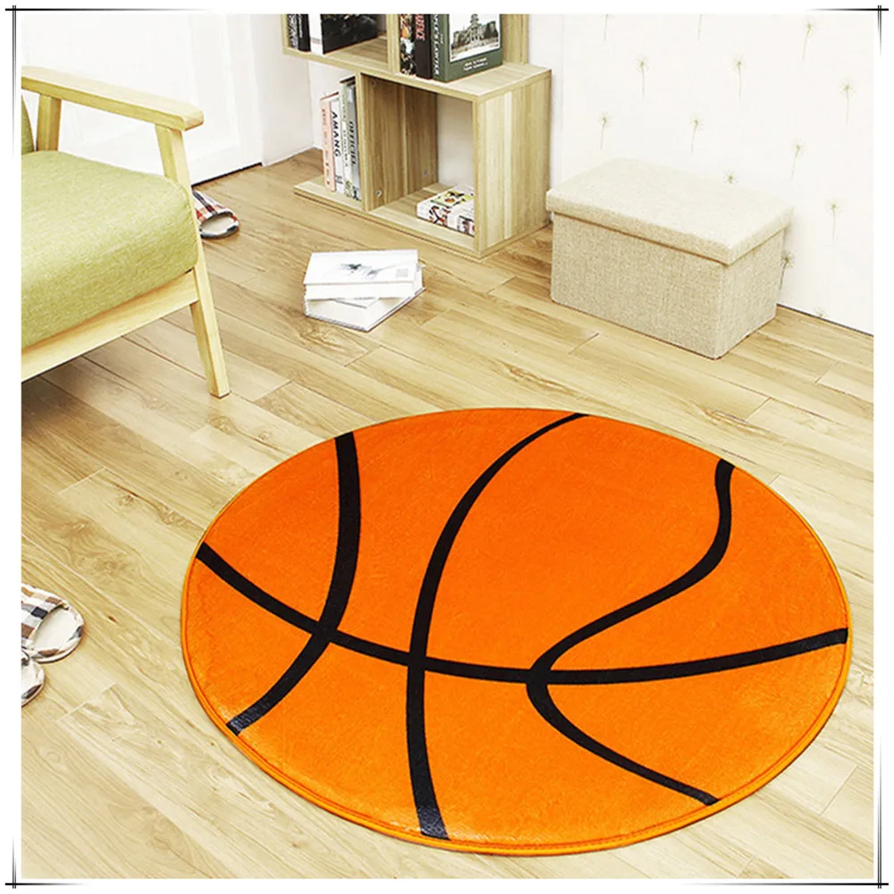 Противоскользящий мячик из полиэстера круглый ковер компьютерный стул коврик Футбол Баскетбол Коврик для гостиной детская спальня ковры для спальни