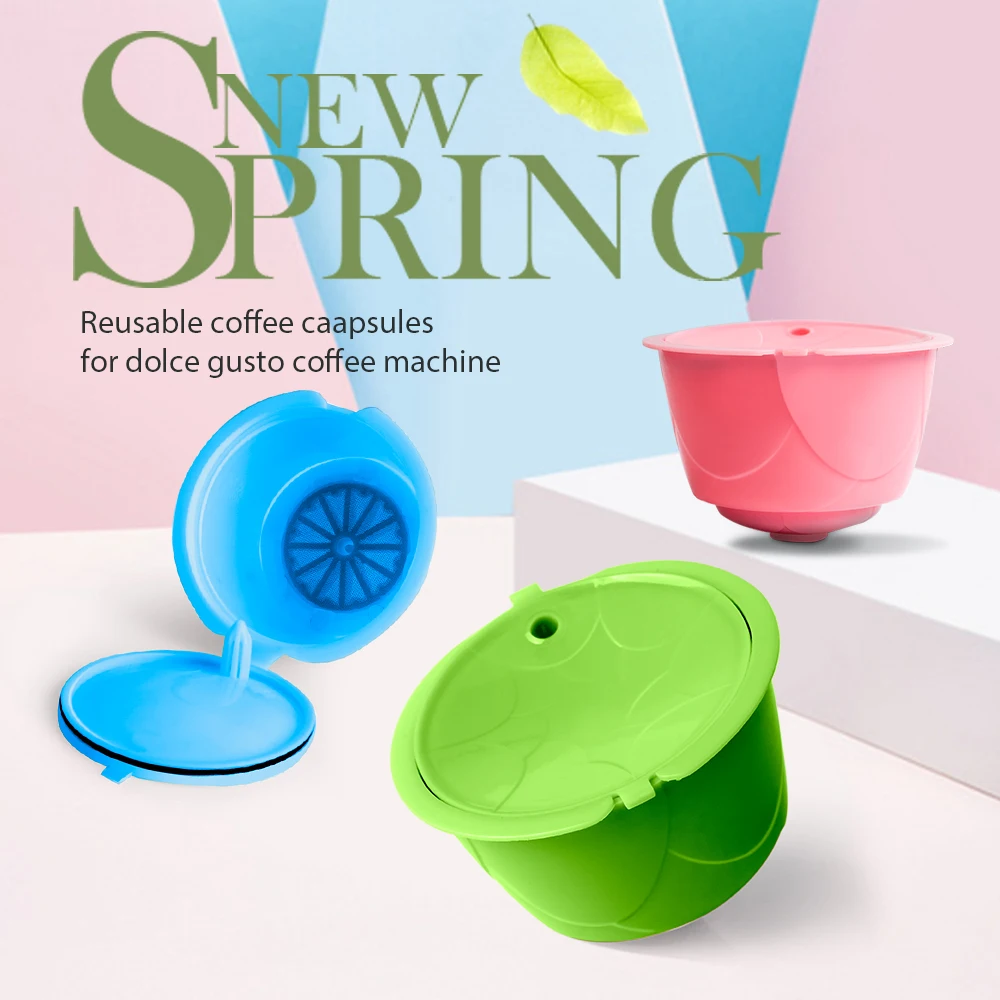 ICafilasNew дизайн многоразовые розы красочные для Dolce Gusto кофейные капсулы Dolci Nescafe