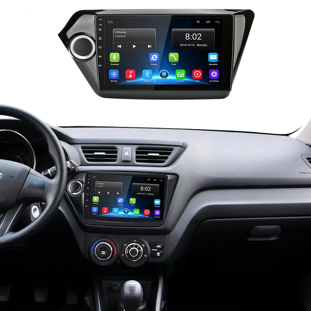  9 inch Android 9.1 OS For Kia K2 Rio 3 2011-2016 Car GPS Navigation Radio Stereo DVD multimedia pla
