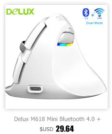 Delux M910GB 2,4G беспроводная мышь эргономичная Вертикальная мышь с 9 кнопками 2400 dpi со съемной подставкой для рук офисные Мыши для ПК ноутбука
